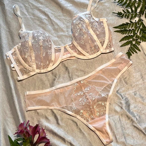 Frostbite Bra & Panty Set - Baby Pink 38/85D - Picture 2 of 5